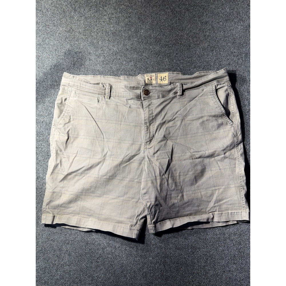 RedHead Plaid Flat Front Shorts Mens 46 Gray Excellent Stretch Outdoor Casual